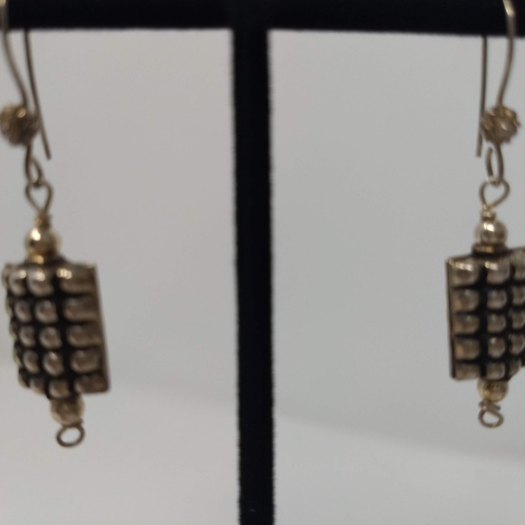 STERLING SILVER DROP AND HOOP EARRINGS - Picture 3 of 6